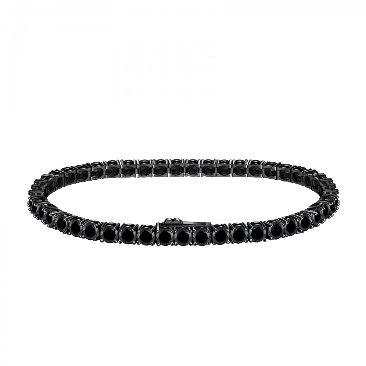 Bratara Tennis Premium All Black din argint 3mm