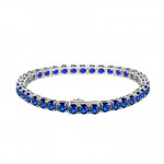 Bratara Tennis Premium Blue din argint 4mm