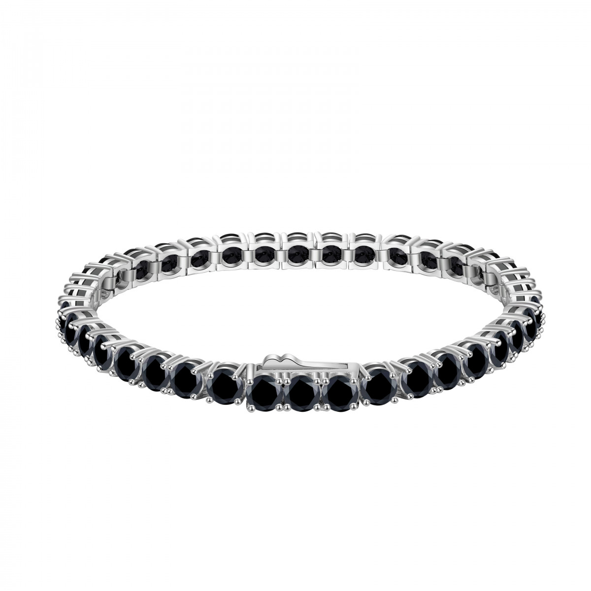 Bratara Tennis Premium Black din argint 4mm