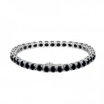 Bratara Tennis Premium Black din argint 4mm