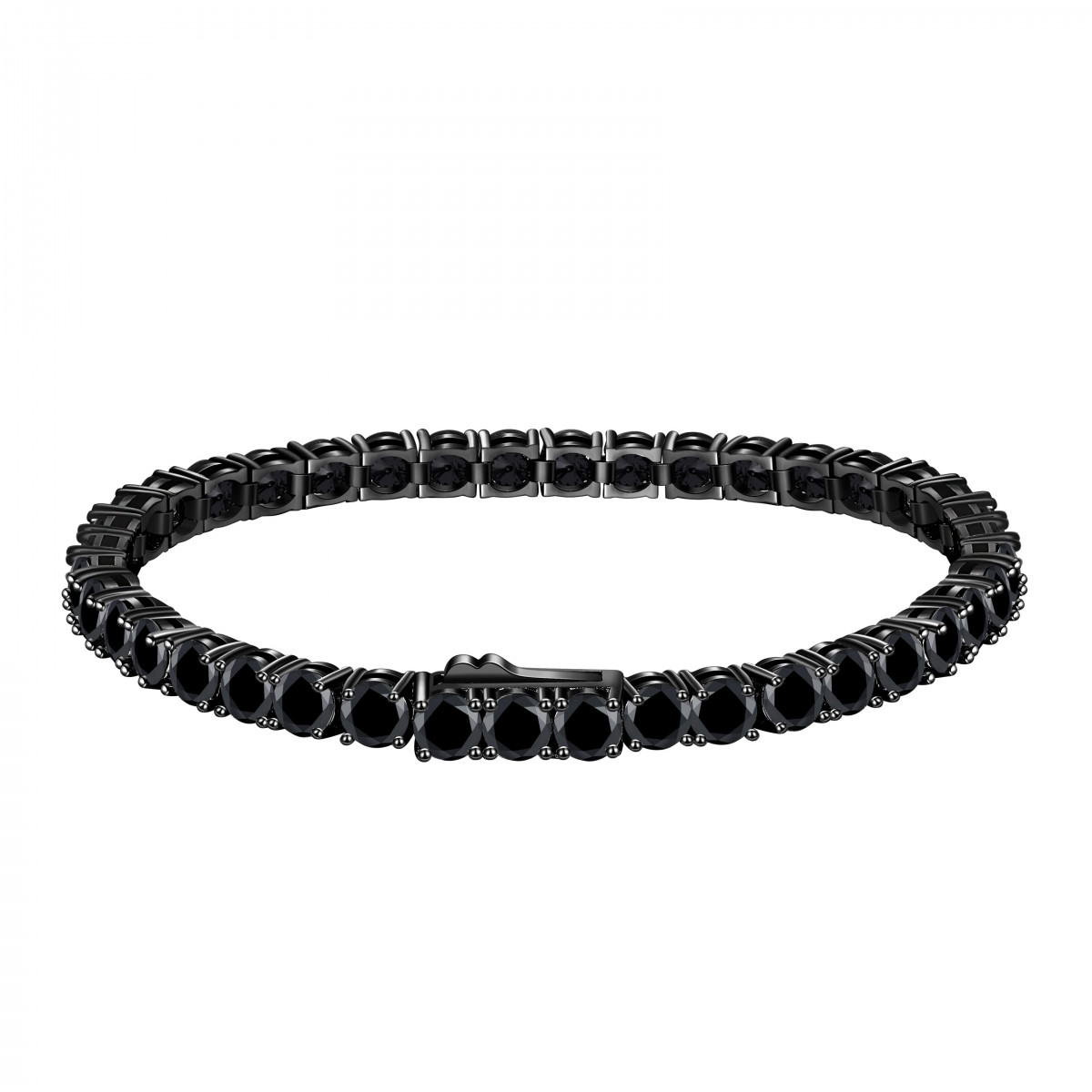 Bratara Tennis Premium All Black din argint 4mm