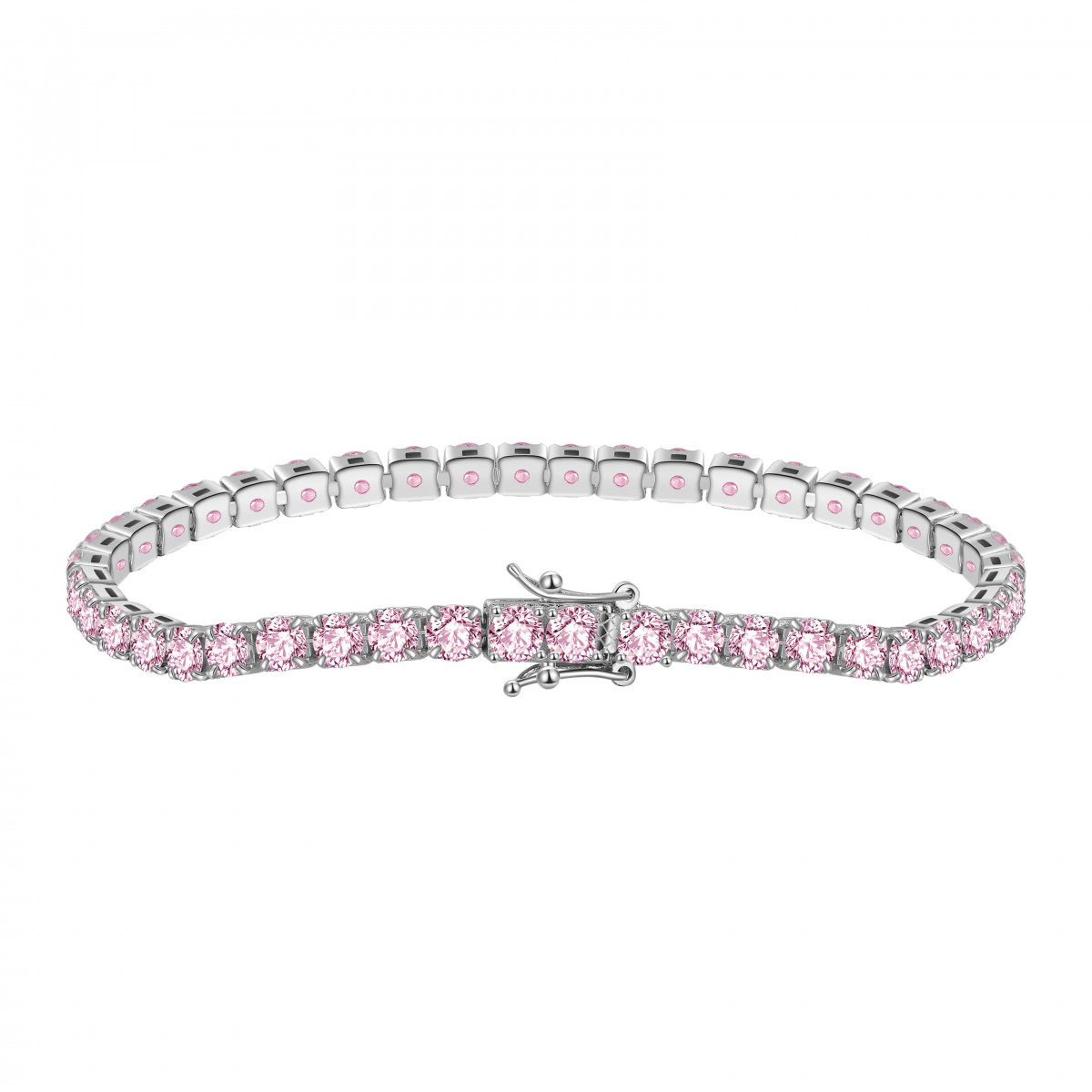 Bratara Tennis Pink din argint 3mm