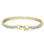 Bratara Tennis Golden White din argint 3mm
