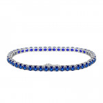Bratara Tennis Premium Blue din argint 3mm