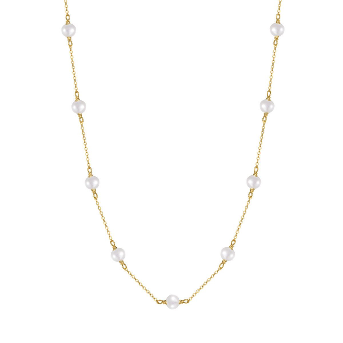 Colier Oly Golden White din argint 