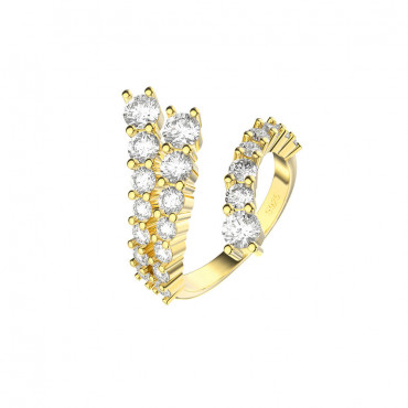 Inel Brily Golden White din argint