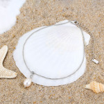 Bratara de picior One Silver Pearl