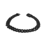 Bratara Cuban Black din argint