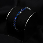 Bratara Tennis Premium Blue din argint 4mm