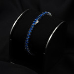 Bratara Tennis Premium Blue din argint 3mm