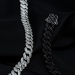 Bratara Cuban Black din argint
