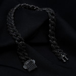 Bratara Cuban Black din argint
