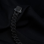 Bratara Cuban Black din argint