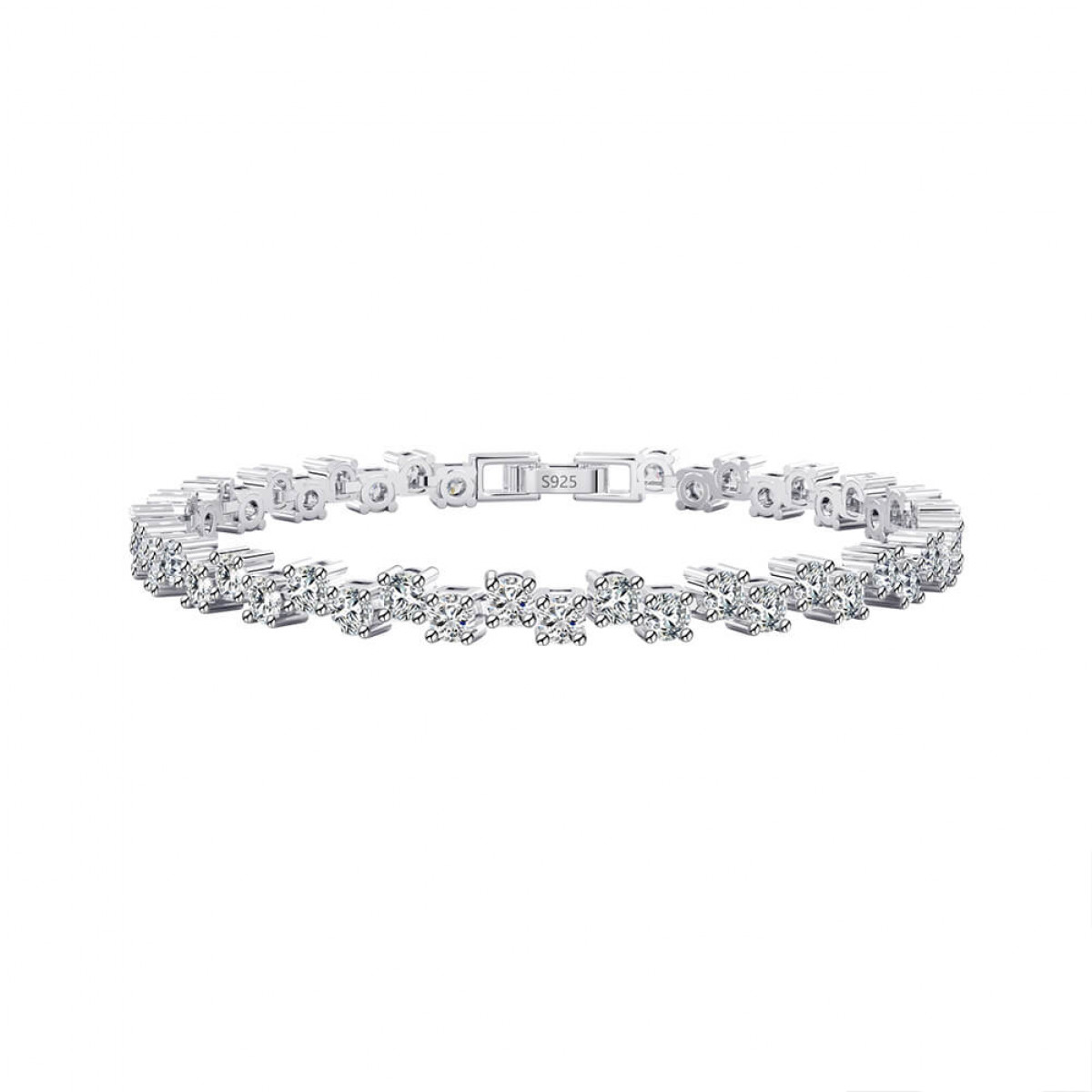 Bratara Tennis Premium Silver White din argint 3mm