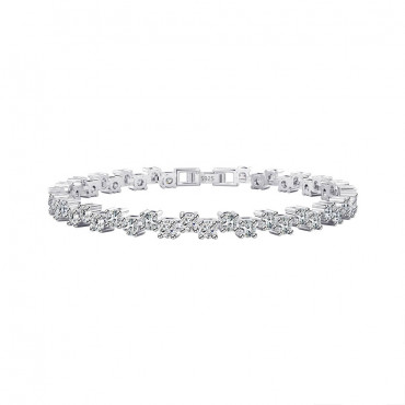 Bratara Tennis Premium Silver White din argint 3mm