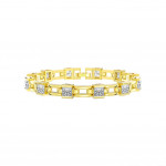 Bratara Mallory Golden White din argint