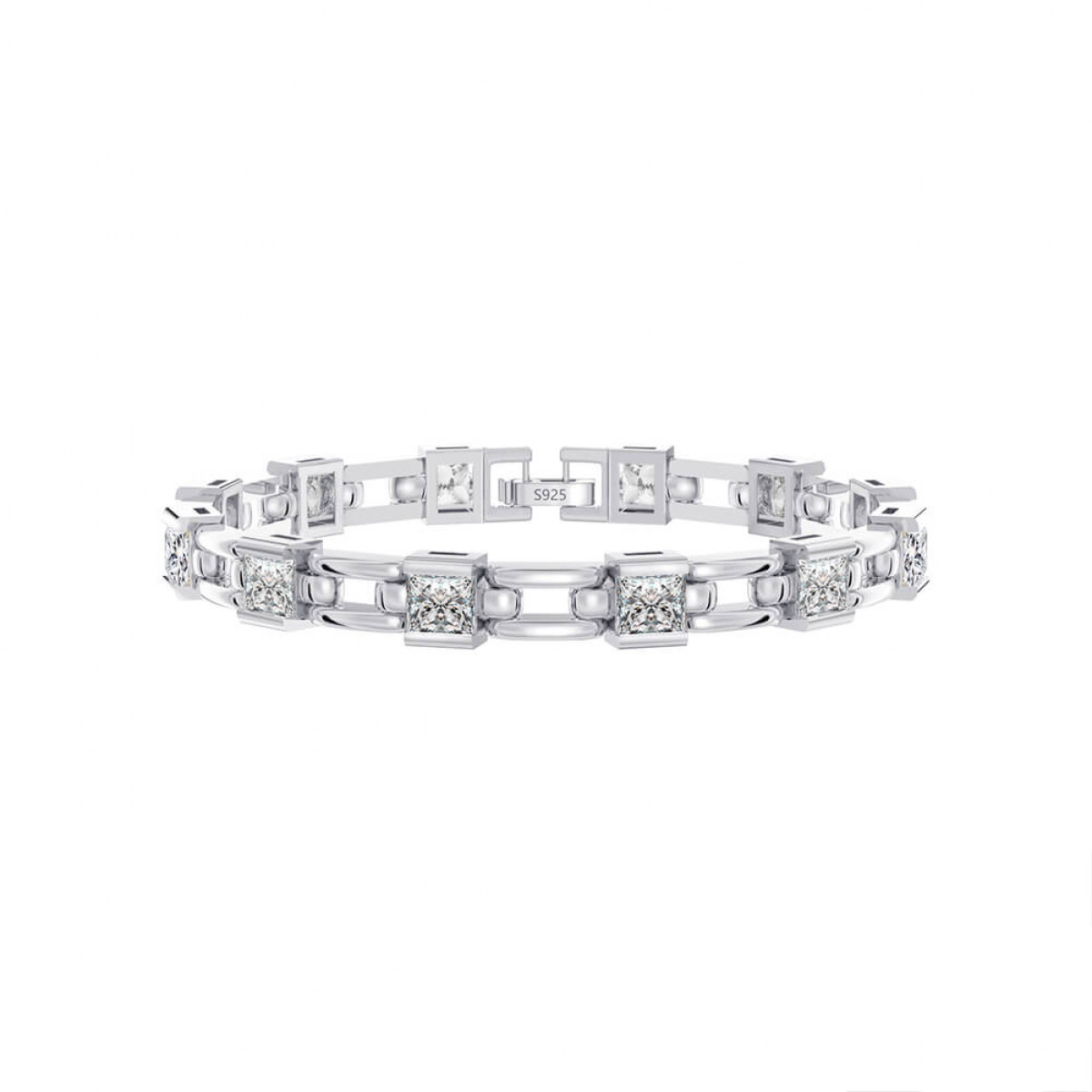 Bratara Mallory Silver White din argint