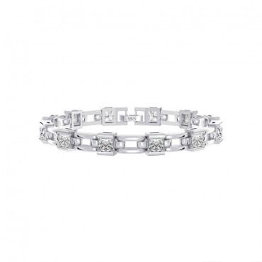 Bratara Mallory Silver White din argint