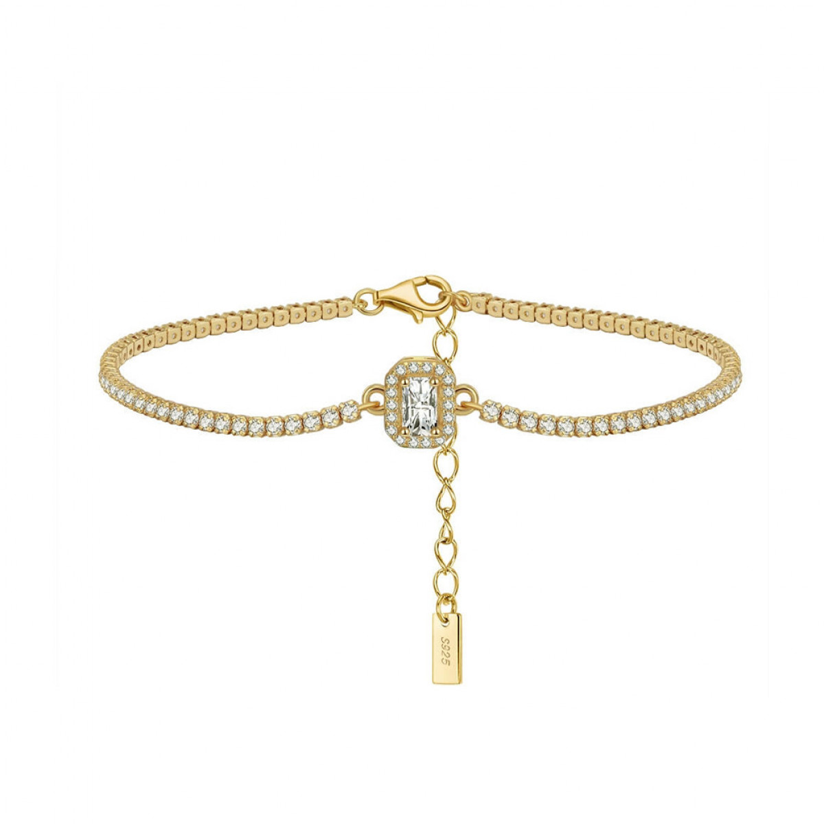 Bratara Bella Golden White din argint 