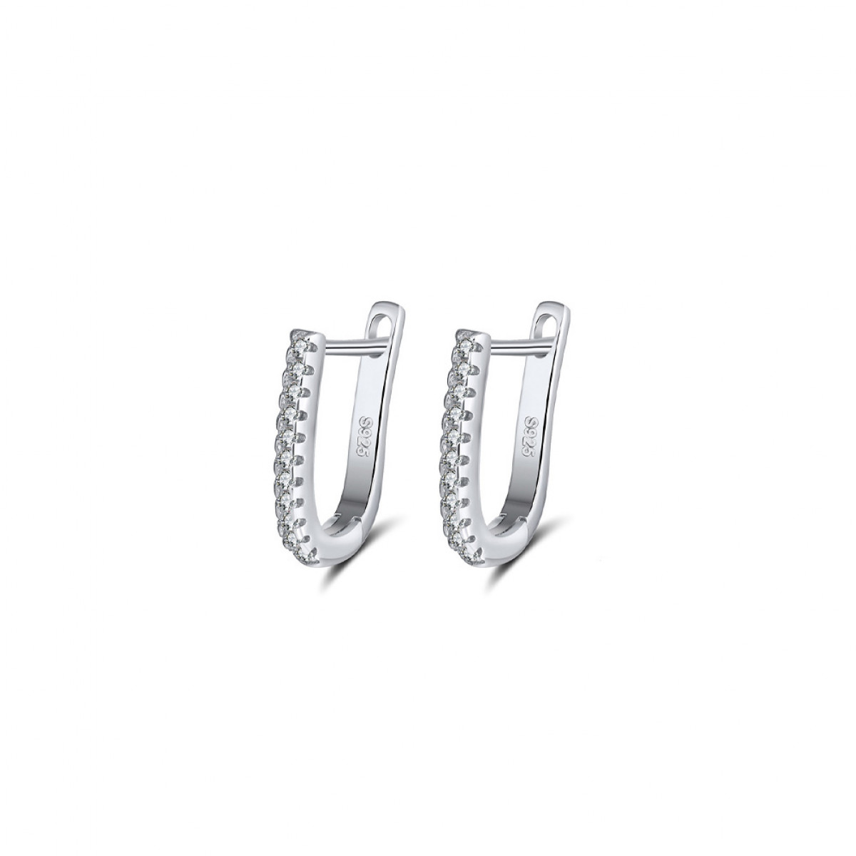 Cercei Fablo Silver White din argint