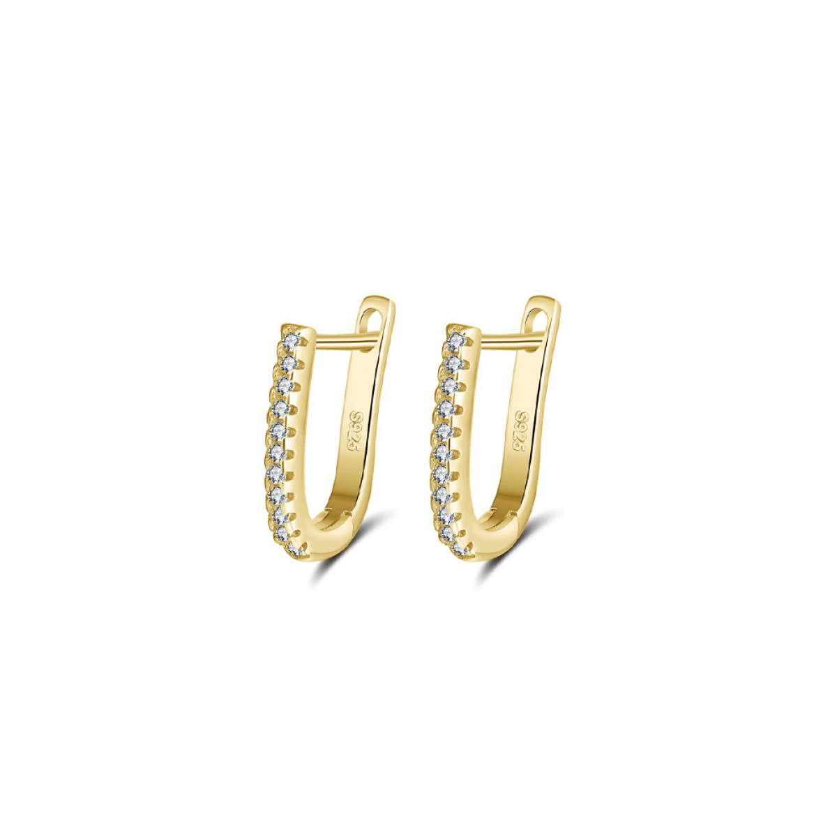 Cercei Fablo Golden White din argint
