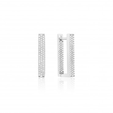 Cercei Gala Silver White din argint