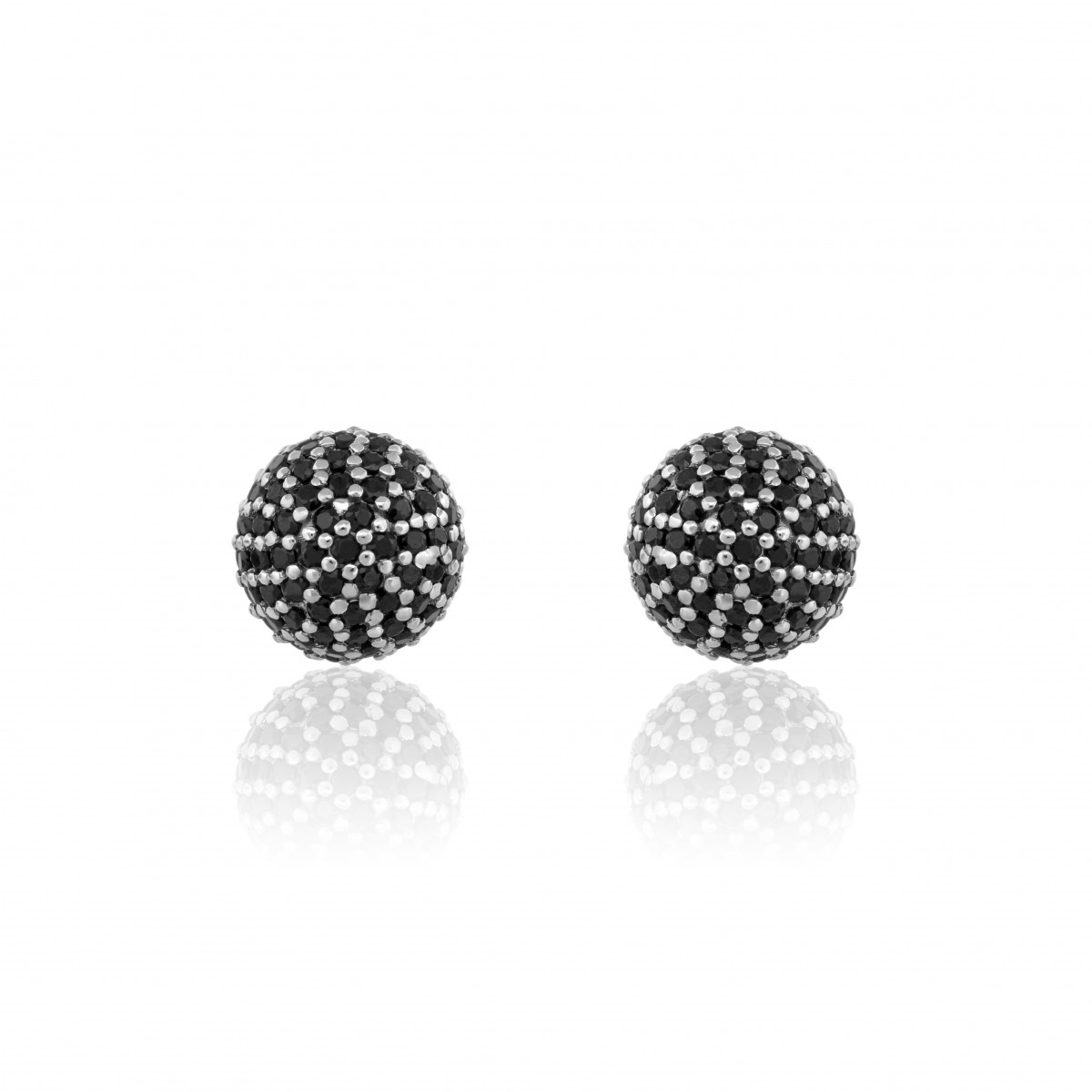 Cercei Lonny Silver Black din argint