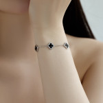 Bratara Bling Silver Black