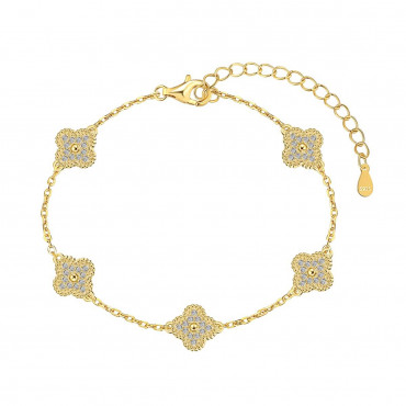Bratara Bling Golden White 