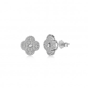 Cercei Bling Silver White 